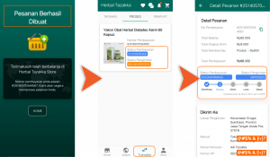 Aplikasi Android Toko Online Shop Herbal Tazakka Store Cara Melihat Pesanan Sendiri