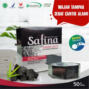 Sabun Cuci Muka Safina Arang Activated Charcoal Herbal Tazakka Official Store 50gr Kulit Berminyak