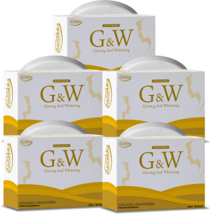 Paket GOLD Sabun Herbal Pemutih Kulit G&W Tazakka 5 Pcs