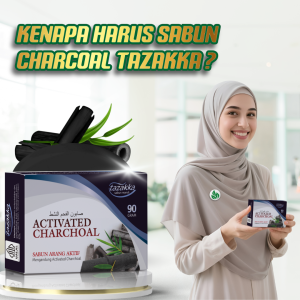 Activated Charcoal Sabun Penghilang Daki Scrub Badan Kulit Berminyak Sbun Mandi Batang Arang Tazakka