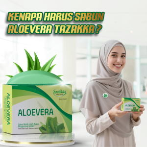 Sabun herbal lidah buaya Tazakka untuk kulit kering dan sensitif