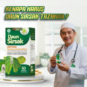 Ekstrak Daun Sirsak Tazakka 60 Kapsul Asli Original Halal BPOM Obat Obat Kanker Tumor Herbal Penurun Darah Tinggi Suplemen Kesehatan Antioksidan Penghilang Benjolan Tanpa Operasi