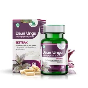 Obat Herbal Ambeien dan Wasir Hemoroid Ekstrak Daun Ungu Tazakka Original Isi 60 Kapsul Pil Ambeyen Original Benjolan
