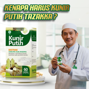 Toko Online TAZAKKA Ekstrak Kapsul Kunir Putih Asli Isi 60 Pil Herbal Kanker Obat Lambung Jamu Kunyit Nyeri Haid Menstruasi