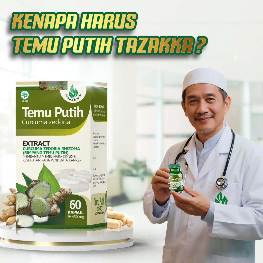 jual TAZAKKA Ekstrak Kapsul Temu Putih Obat Herbal Kista Miom Ovarium Endometriosis Temuputih Curcuma Zedoaria kualitas premium