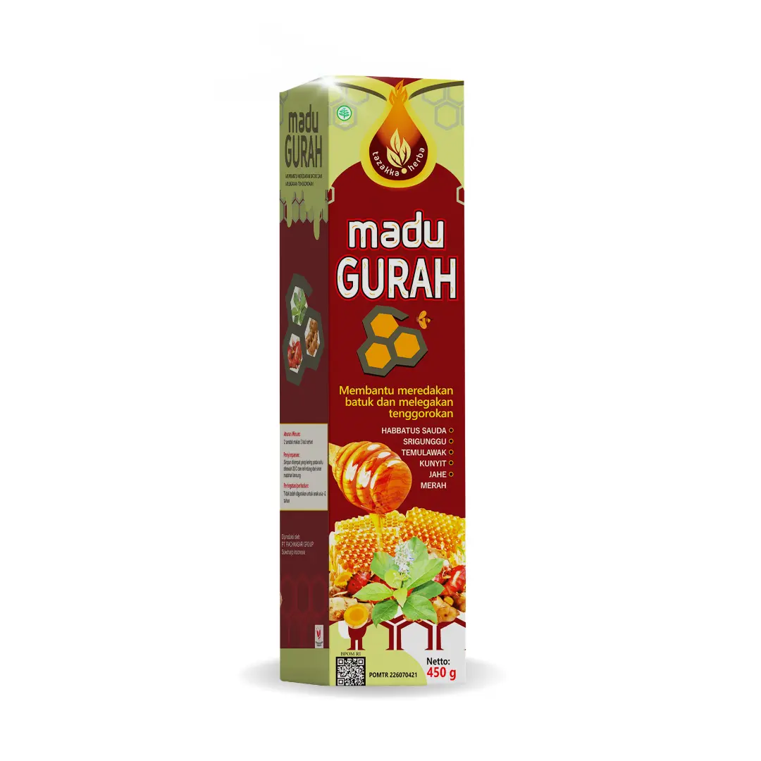 Madu Gurah Flu dan Batuk Tazakka 450gr Obat Sesak Napas Paling Ampuh Herbal Radang Tenggorokan Penghilang Lendir Dahak 3