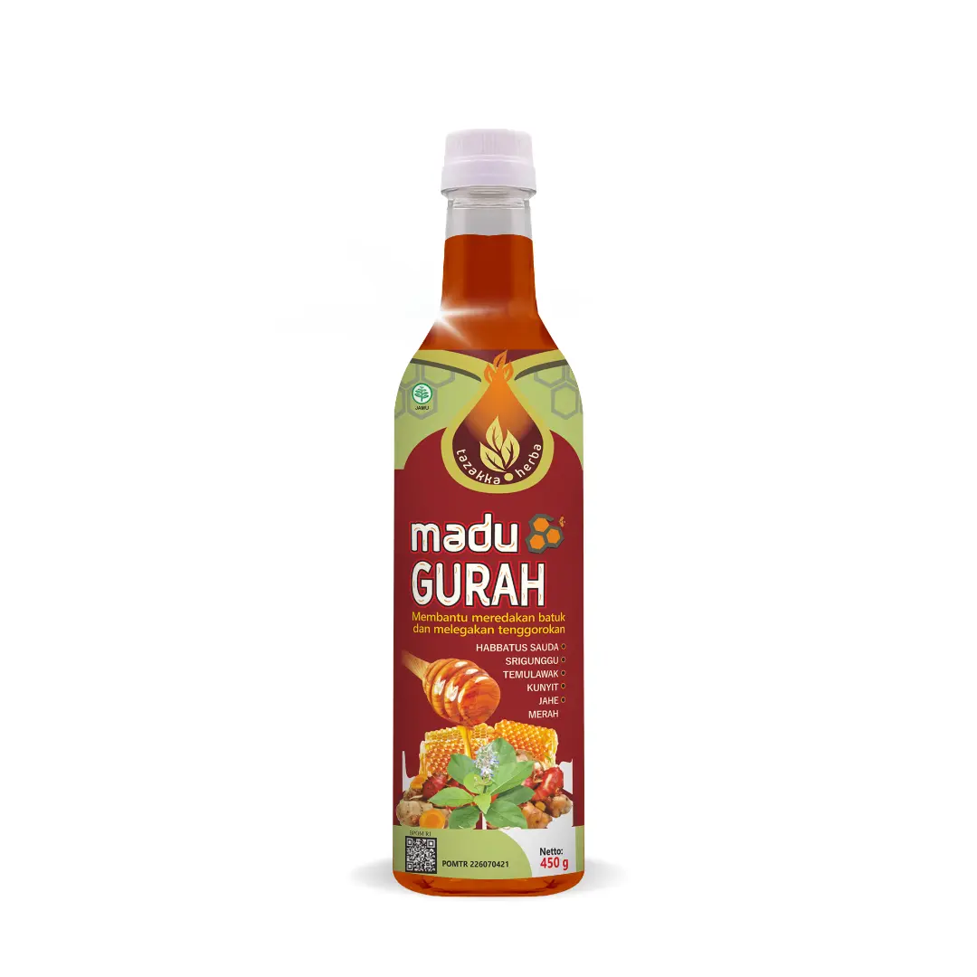 Madu Gurah Flu dan Batuk Tazakka 450gr Obat Sesak Napas Paling Ampuh Herbal Radang Tenggorokan Penghilang Lendir Dahak