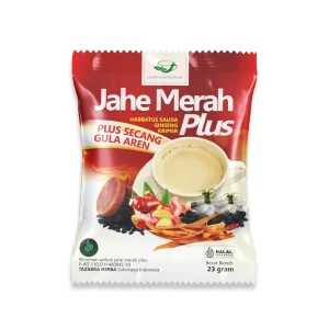 Minuman Jahe Merah Plus Creamer Tazakka - Serbuk Jahe Instan dengan Habbatussauda & Ginseng