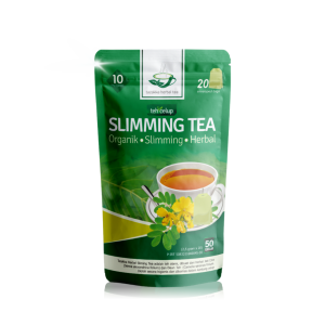 Slimming Tea Tazakka – Teh Celup Herbal Organik Pelancar Pencernaan, Senna & Green Tea (20 Kantong)