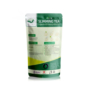 Slimming Tea Tazakka – Teh Celup Herbal Organik Pelancar Pencernaan, Senna & Green Tea (20 Kantong) Pelangsing alami