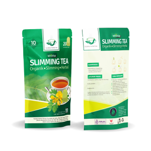 Slimming Tea Tazakka – Teh Celup Herbal Organik Pelancar Pencernaan, Senna & Green Tea (20 Kantong) Penurun berat badan pelangsing