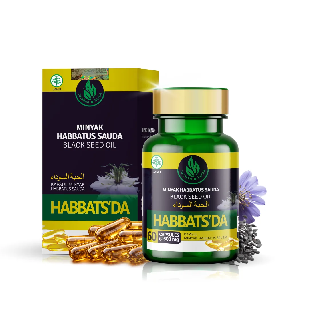 Habbats'da Tazakka 60 Kapsul Minyak Habbatussauda untuk Pegal Linu & Nyeri Sendi, Black Seed Oil